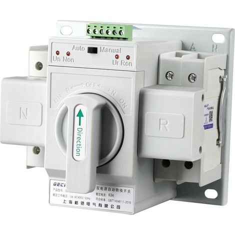 Commutateur de Transfert Automatique Double Puissance 220V 63A 2P Mini Disjoncteur de Commutateur de Transfert Intelligent à Double Puissance - RWCommutateur (1/5)