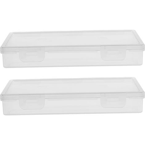 Multifunktionale PP-Fotobox mit transparentem Deckel, 2-teiliger praktischer Kartenorganizer für Büro und Schule – Inhalt leicht auffindbar (1/5)