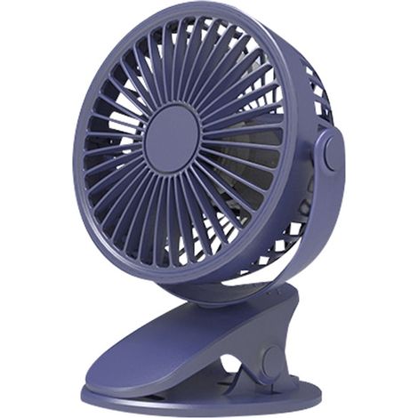 Ventilateur Clip - Batterie Rechargeable 2000 mAh - 3 Vitesses - Fixation Par Pince - USB Type-C - Pour Bureau Tapis De Course Espace Restreint - 1 Pièce