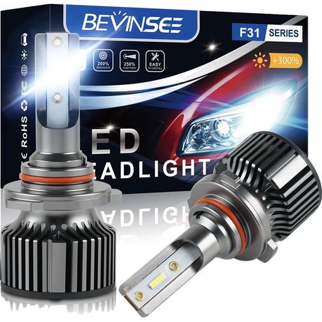 Bombillas LED para faros delanteros, temperatura de color de 6000K, alta potencia lumínica, 9005 HB3 (1/2)