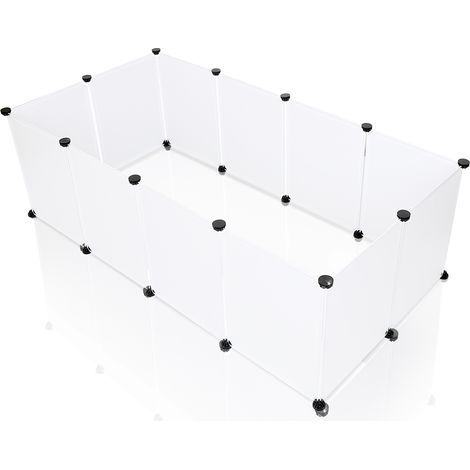 Wolketon Corral para animales pequeños Corral para cachorros 12 piezas 45x35cm
