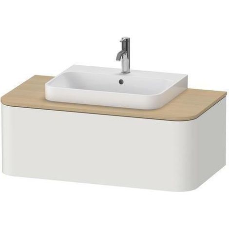 Duravit Happy D.2 Plus Meuble sous-lavabo pour console murale, 1000x550 mm, 1 tiroir, pour lave-mains, Couleur (avant/corps): Décor blanc brillant - HP493102222
