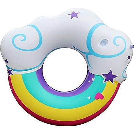 anneau De Bain Pour Adultes De Scurit Gonflable De Natation Flotteur Bateau Nuages Shap Avec Tasse Assise Cercle De Natation Tours (1/5)