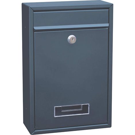 Boîte aux lettres murale verrouillable, verticale pour extérieur, acier galvanisé inoxydable, grande capacité, idéale maison, bureau, courrier sécurisé. (1/4)