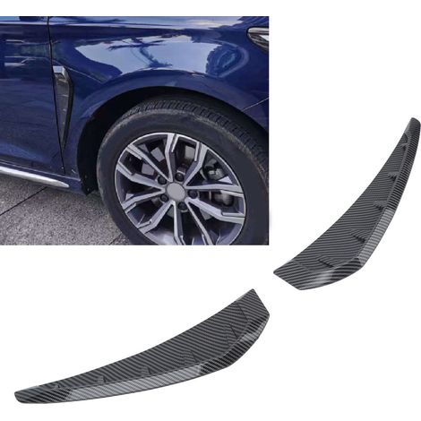 Universelle Aufkleber für seitliche Lüftungsschlitze im Auto (35 cm, 2 Stück) für BMW 1er E90, Audi A3 und Mercedes-Benz W117 (Kohlefaserstruktur) (1/5)