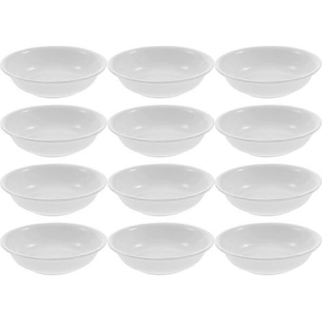 Set mit 12 kleinen Schälchen zum Dippen von Chips und Soßen, dekorative Schälchen – 7,2 x 7,2 x 1,9 cm – Weiß (1/4)
