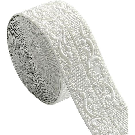 Plinthe de finition - 11cm10 Mètres Auto-Adhésif Et Résistant Aux Chocs - Moulure de plinthe murale Adapté Pour Bois, Carrelage, Marbre,Couloir (1/5)