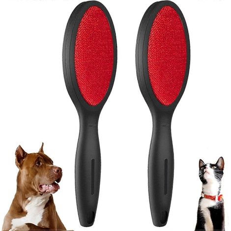 Brosse anti-peluches, brosse anti-peluches pour vêtements, brosse anti-poils d'animaux, lot de 2 brosses anti-poils réutilisables pour chats et chiens, brosse anti-poils d'animaux. (1/5)