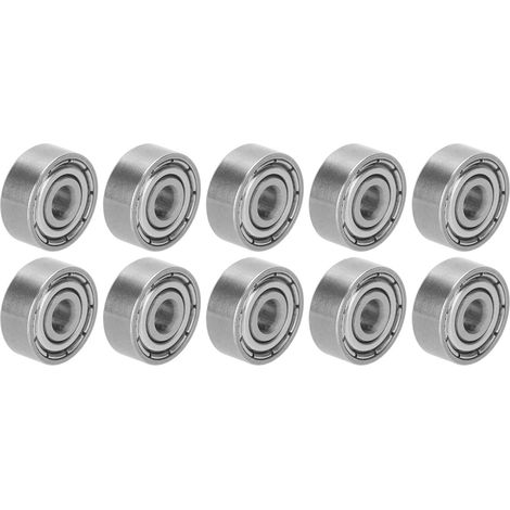 Lot de 10 roulements à billes en acier inoxydable S623Z, silencieux pour roues de skateboard, accessoires d'entraînement, remplacement 8x3x3mm (1/5)