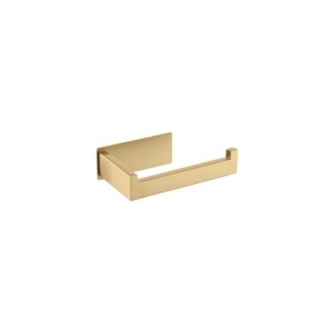Portarotolo di carta igienica, senza bisogno di forare, porta rotolo di carta assorbente, in acciaio inox, adatto per bagno e cucina (oro) - Crezuo