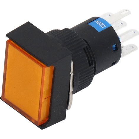 25-teiliger selbstrückstellender Drucktaster, 6-poliger rechteckiger ABS-Momentanschalter, 220 V, mit Unterlegscheibe (1/5)