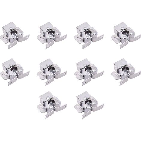 Catch À Rouleau Double - Pour Portes Intérieures Armoires Placards - Mécanisme À Bille - Installation Facile - Lot De 10 (1/5)