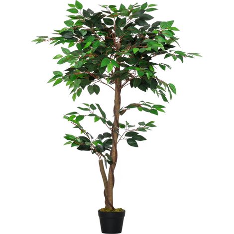 Outsunny Pianta Finta per Interni da 546 Foglie con Vaso Ø16x120 cm