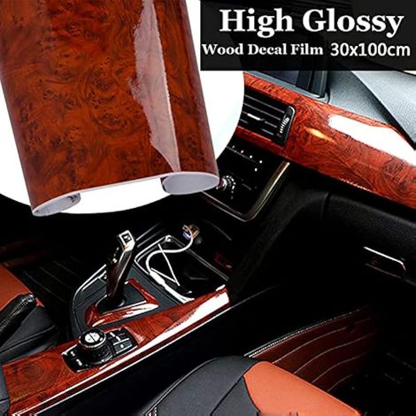 Autocollant en vinyle brillant pour intérieur de voiture 30 cm x 100 cm (1/3)