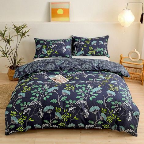 Housse De Couette - Microfibre - 220x240cm - Pour Enfants Filles - Ensemble 3 Pièces Avec Fermeture Éclair
