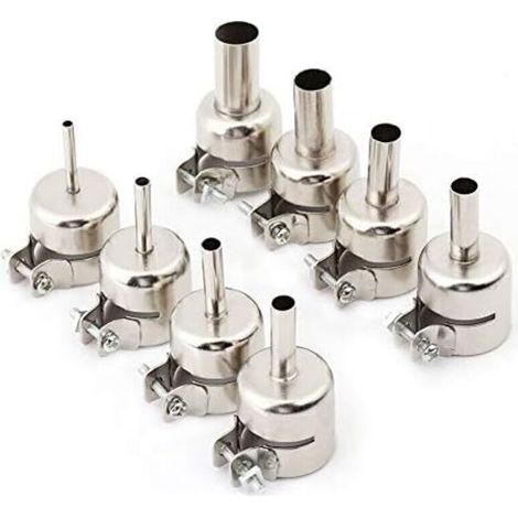 8 pièces/ensemble Kits de buses de pistolet à chaleur embouts de bouche pour outils de réparation de Station de soudage à Air chaud 3/4/5/6/7/8/10/12mm (1/4)