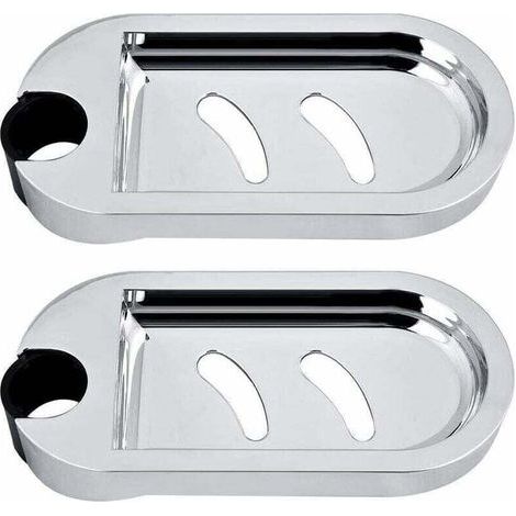 Douche Porte-Savon, 2 Pièces Porte-Savon pour Barre de Douche éponge Murale Titulaire Savon Saver Plateau étagère de Douche Réglable pour Barre de Douche Diamètre du Trou 25 mm (1/4)