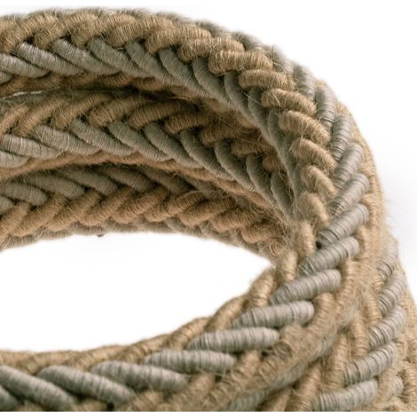 Creative-Cables Cord 2XL Ø24 mm (20 m, Jute Beige + Linen Grey CLS22) (1/4)