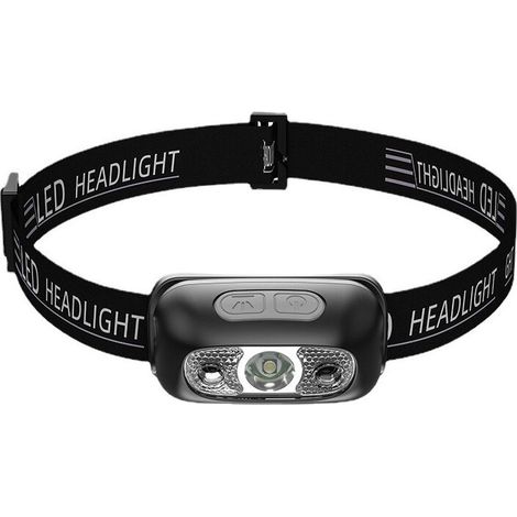 Stirnlampe, wiederaufladbar, leistungsstarke Stirnlampe mit 5 Beleuchtungsmodi, IPX4 wasserdicht, tragbare LED-Stirnlampe mit rotem Licht für Angeln/Camping/Radfahren/Wandern