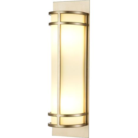 Lampada a parete Fusion E27 2x40W in ottone naturale naturale, vetro opale H: 43,2 cm B: 12,7 cm Dimmabile (1/5)