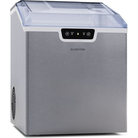 Klarstein Fabricadora de cubitos de hielo Icefestival 12kg/24h Bullet ice acero inoxidable (1/5)