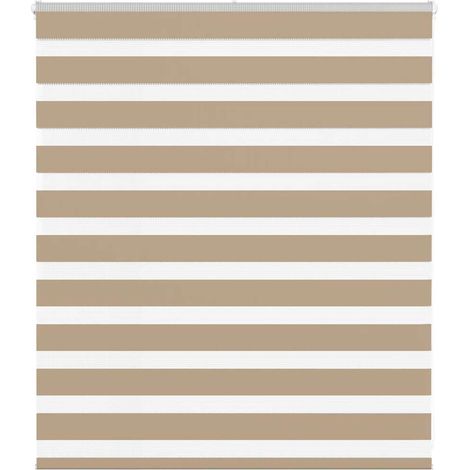 Doppelrollo Sandbraun 125x100 cm Stoffbreite 120,9 cm Polyester