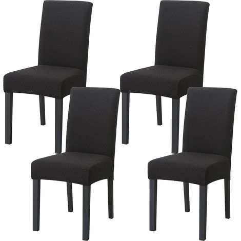 Housse de chaise élastique, lot de 4 housses de chaise extensibles modernes (1/5)