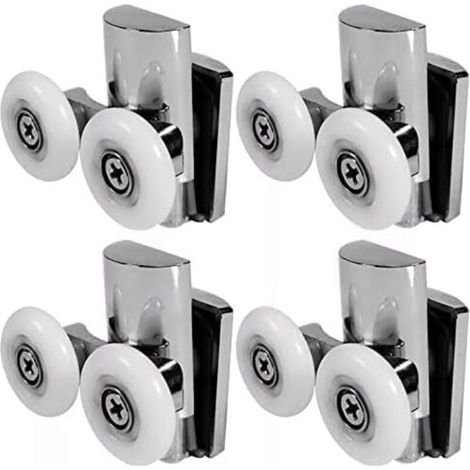 Duschkabinenrollen, 23 mm obere oder untere Rollen, Schiebetür für Glasduschkabinen (23 mm/2 oben + 2 unten) (1/4)
