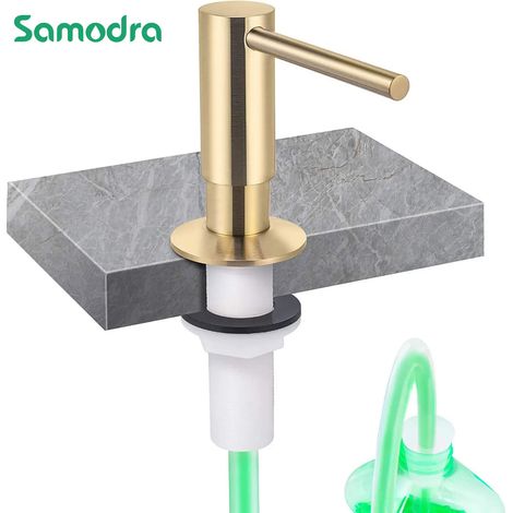 Kit de rallonge pour distributeur de savon liquide en laiton, accessoires de cuisine et de salle de bain, distributeurs de détergent intégrés en métal doré (1/5)