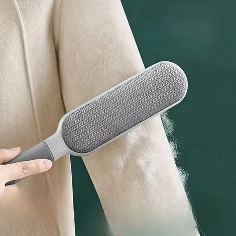 【YD】Balai à franges réutilisable, brosse double face pour poils d'animaux et poussière, outil de dépoussiérage électrostatique manuel (1/5)