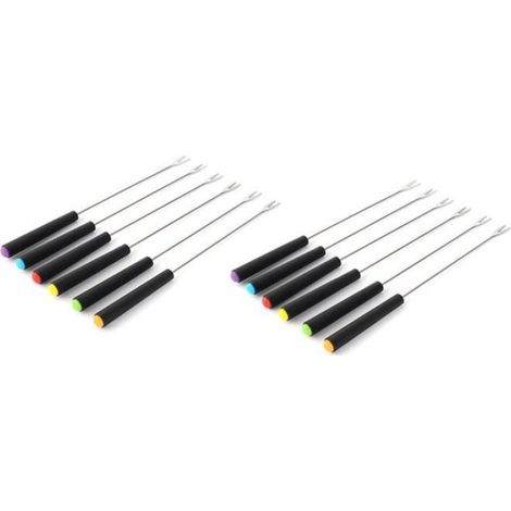 Fourchette À Fondue - Acier Inoxydable - 23 Cm - Pour Fondue Au Fromage Et Chocolat - Lot De 12 (1/4)