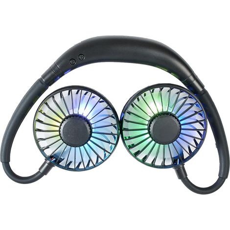 Ventilateur Tour de Cou Flexible Lumineux Rechargeable Silencieux - DAXO (1/5)