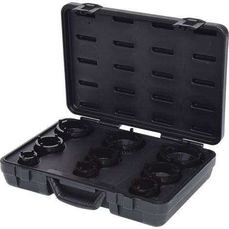 Kstools – Coffret cliquet et douilles 9 pcs – Pour écrous KM4-KM12 mm – Acier à outils spécial – Serrage précis au couple (1/10)