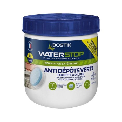 Traitement anti-dépôts verts BOSTIK WATERSTOP - 30 tablettes (1/3)