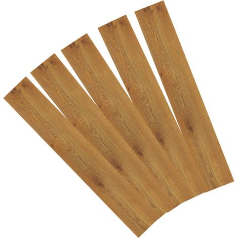 Lot De 5 Autocollants Décoratifs Pour Sol En Linoléum Effet Bois Effet Carrelage (1/5)