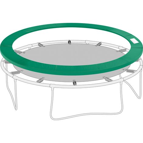 Bordure de trampoline résistante déchirures UV hydrofuge filet sécurité 366 cm verte