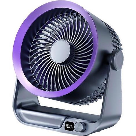 Tragbarer Tischventilator zur Luftzirkulation, Schreibtischventilator, 4000 mAh wiederaufladbarer Akku, 100 einstellbare Geschwindigkeiten, 180°-Drehung, ideal für Zuhause und Büro. (1/5)