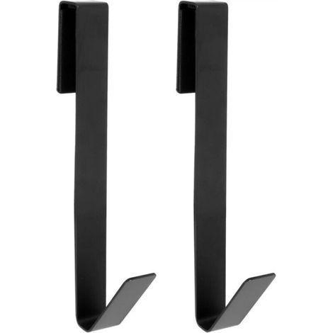 2 Pack 7 Inch Stainless Steel Expandable Shower Door Hooks, Heavy Duty No Drilling, for Frameless Glass Shower Door (1/4)