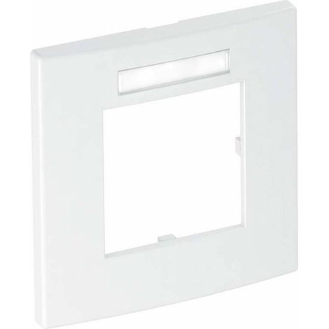 OBO Bettermann Cadre de recouvrement Module 45, 1 fois 84x84mm Polycarbonate blanc pur RAL 9010, 6119338 (1/2)