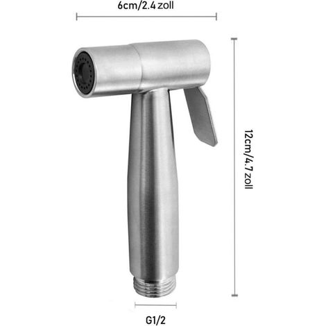 Bidet douchette en acier inoxydable tête de pulvérisation toilette pommeau de douche toilette pour douche salle de bain hygiène papier toilette nettoyage des couches (seulement tête de pulvéri) (1/4)