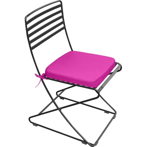 Gardenista - Resol Palma Outdoor-Ersatzstuhl-Sitzpolster mit sicheren Bändern, 40x40x5 cm wasserabweisendes Stuhl-Sitzkissen, langlebiges und bequemes Gartenstuhl-Sitzkissen - Rosa (1/5)
