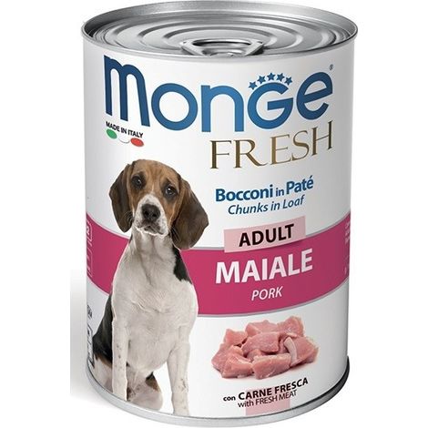 Monge Dog Fresh Adult Maiale - Monge Dog Fresh Adult Maiale - Lattina Da 400 Gr