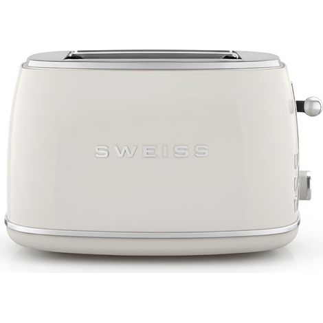 Grille-pain vintage 2 tranches - SWEISS - GRS8 - 850 W - Thermostat réglable - Beige (1/5)