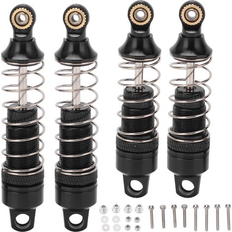 4-teilige Stoßdämpferfeder aus Aluminiumlegierung für Losi Mini T 2.0 2WD 1/18 Truck, Schwarz (1/5)