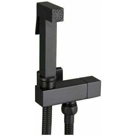 Komplettes Toiletten-Bidet-Set aus schwarzem Messing für mehr persönliche Hygiene und Komfort. (1/5)