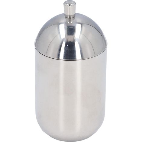 304 Stainless Steel Cotton Swab Holder with Lid for Storage, Home Bathroom Organizer for Cotton Balls and Pads (1/5)