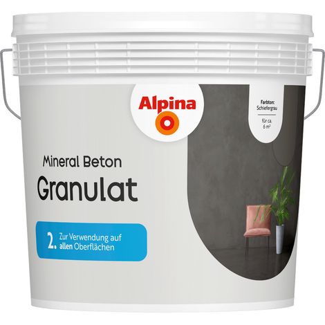 Alpina Mineral Beton Granulat schiefergrau 6 kg Innen