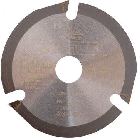 Diamwood – Disque à lamelles 125mm – Alésage 22,23mm – Denture TCT Z3 pour bois, plâtre, PVC, béton cellulaire – Vitesse max 12200 tr/min