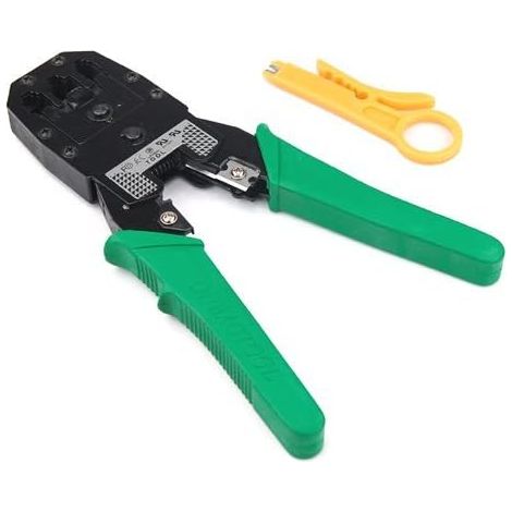 Pince à sertir pour Cable reseau RJ45 / RJ12 / RJ11 + Pince à dénuder