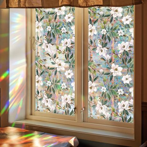 Pellicola per finestre - Pellicola decorativa - PVC - Pellicola adesiva statica - Adesivo per finestre - Pellicola per la privacy - Adatta per soggiorni, bagni e uffici - 43100 cm (1/5)